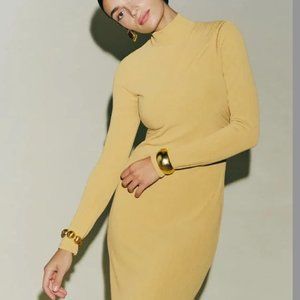 Reformation Mallorie dress. Mustard color.